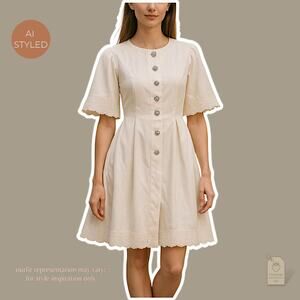 Huishan Zhang Jaime Dress | White Lace Pleated Mini | US 6 Designer RARE